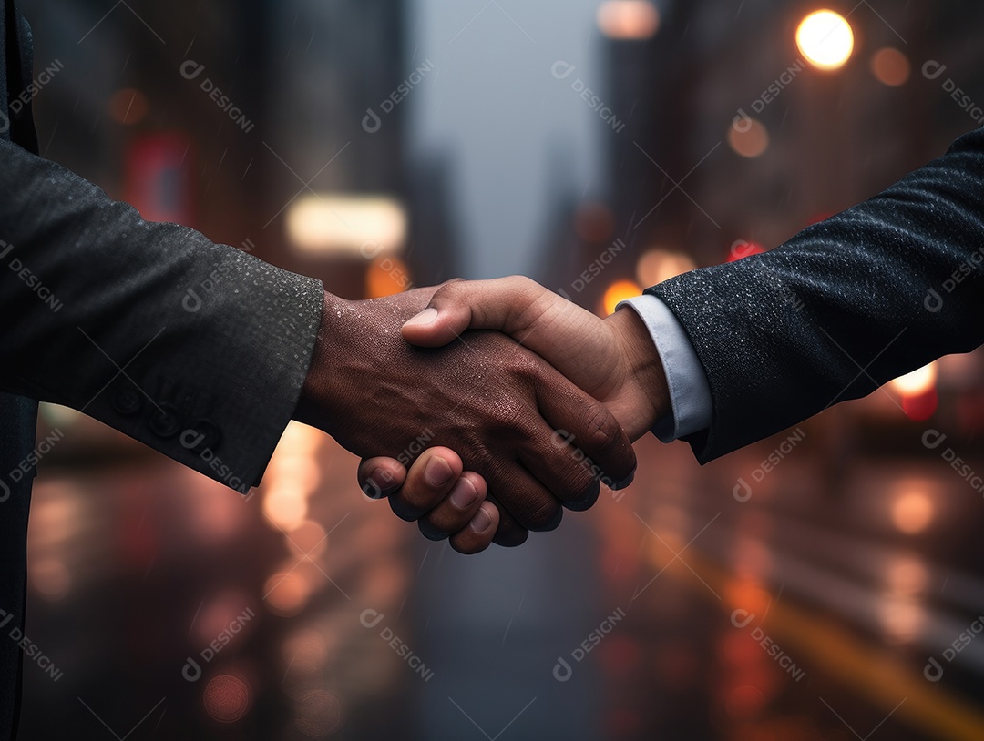 Pessoas de negócios apertando as mãos, terminando a reunião. Aperto de mão de empresários bem sucedidos depois de um bom negócio.