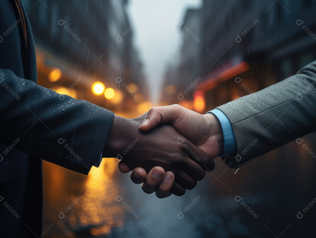 Pessoas de negócios apertando as mãos, terminando a reunião. Aperto de mão de empresários bem sucedidos depois de um bom negócio.