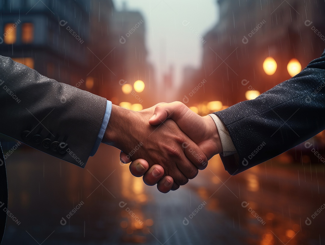 Pessoas de negócios apertando as mãos, terminando a reunião. Aperto de mão de empresários bem sucedidos depois de um bom negócio.