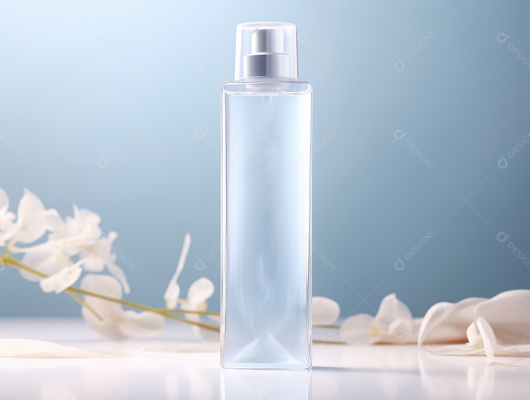 Maquetes de produtos cosméticos em campo fresco. Antecedentes para apresentação de cosméticos.