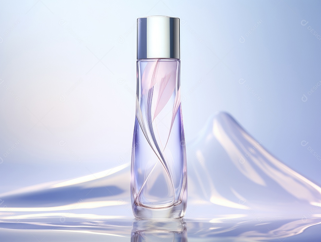 Maquetes de produtos cosméticos em campo fresco. Antecedentes para apresentação de cosméticos.