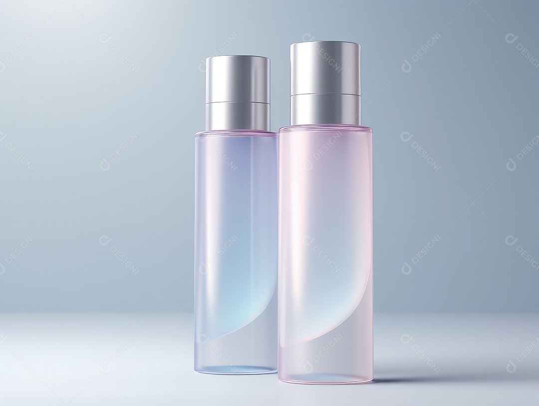 Maquetes de produtos cosméticos em campo fresco. Antecedentes para apresentação de cosméticos.