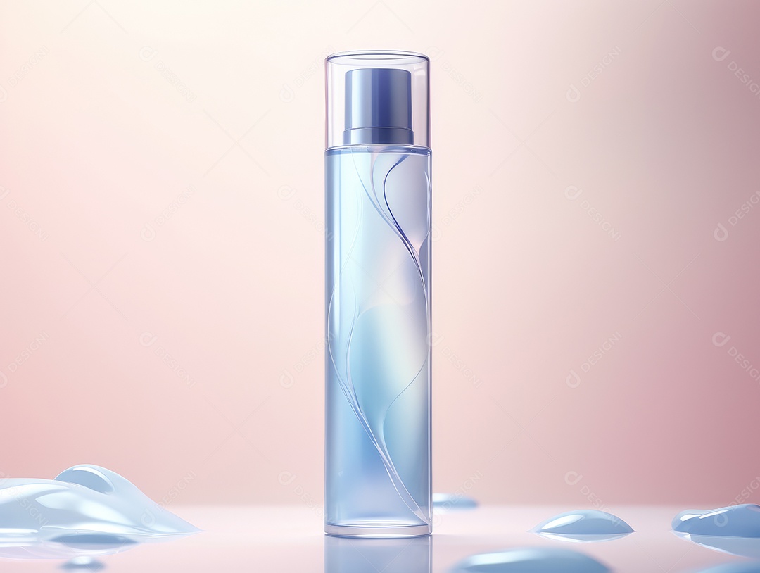 Maquetes de produtos cosméticos em campo fresco. Antecedentes para apresentação de cosméticos.