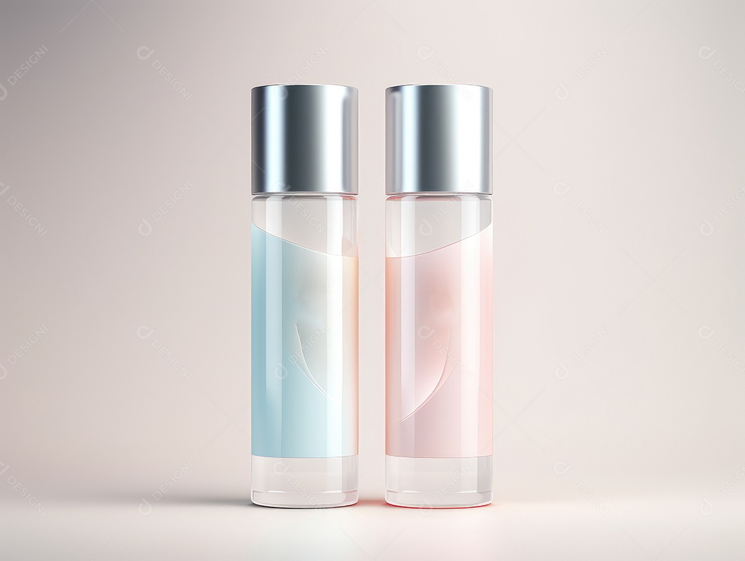 Maquetes de produtos cosméticos em campo fresco. Antecedentes para apresentação de cosméticos.