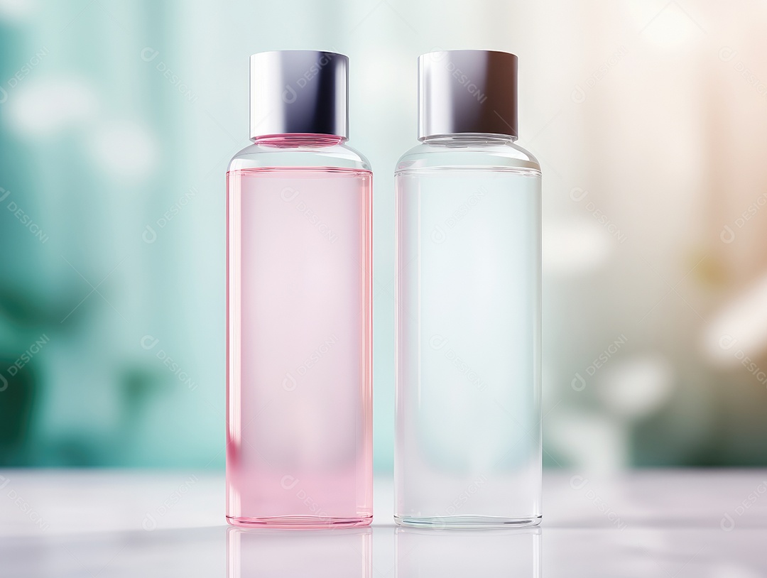 Maquetes de produtos cosméticos em campo fresco. Antecedentes para apresentação de cosméticos.