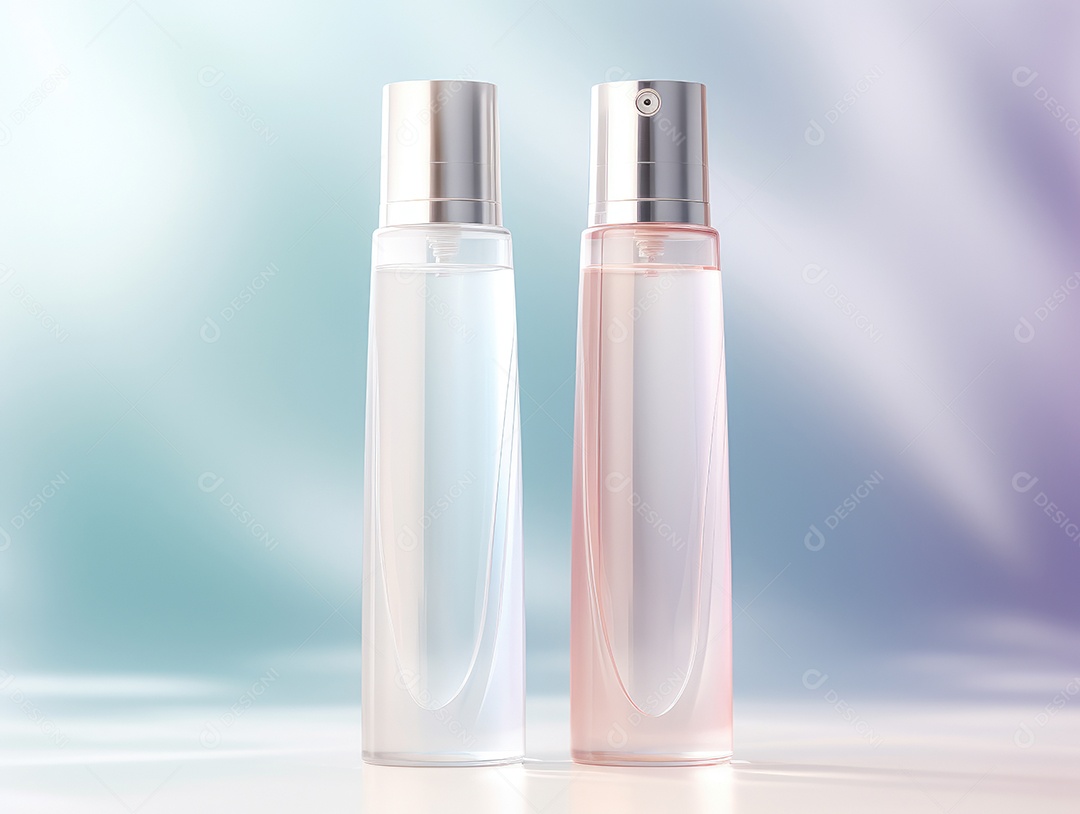 Maquetes de produtos cosméticos em campo fresco. Antecedentes para apresentação de cosméticos.