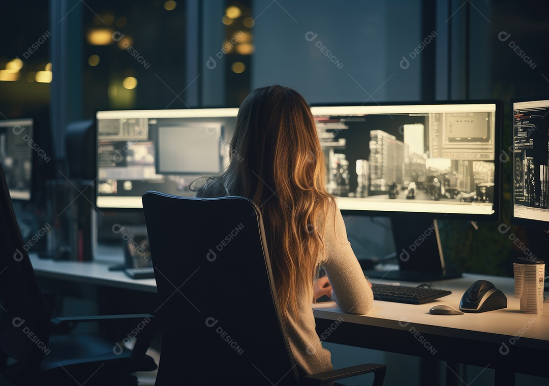 Empresários criativos em escritórios modernos voltam. Bem-sucedido