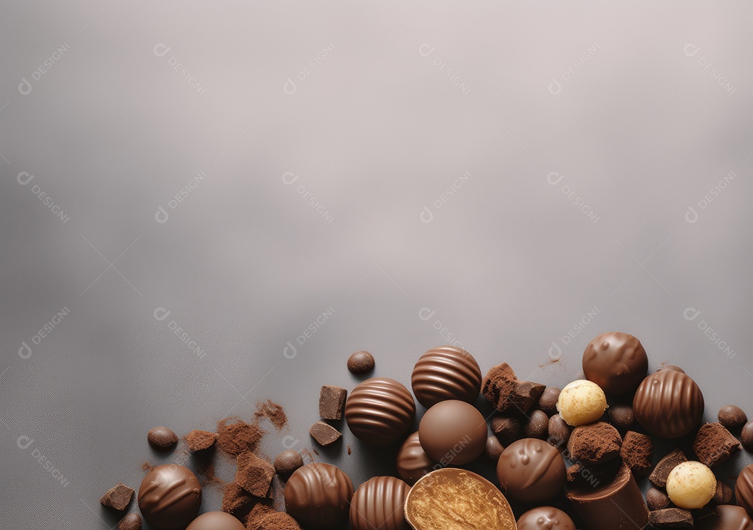 Fronteira de chocolate isolada sobre fundo isolado