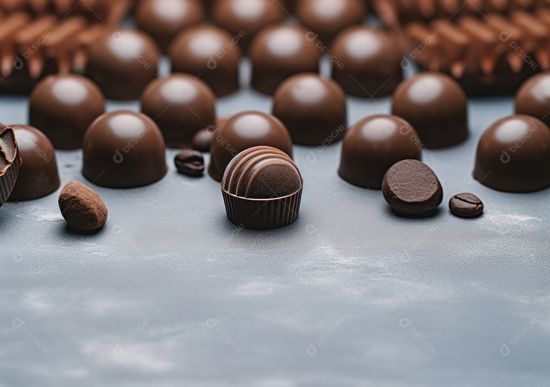 Fronteira de chocolate isolada sobre fundo isolado