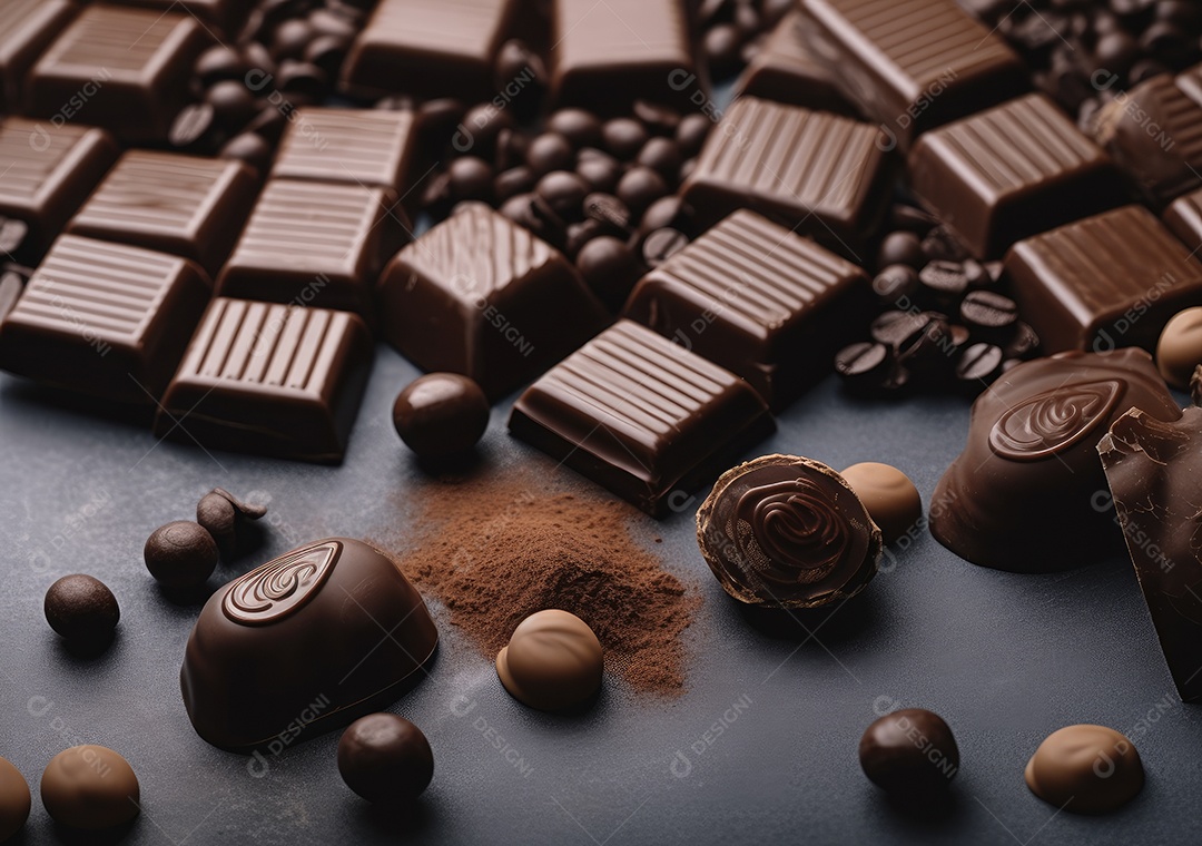 Fronteira de chocolate isolada sobre fundo isolado