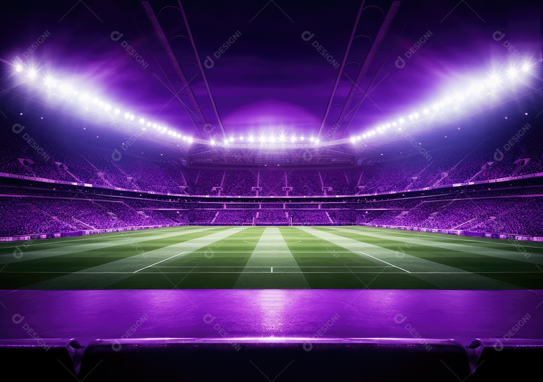 Retrato realista de campo de futebol