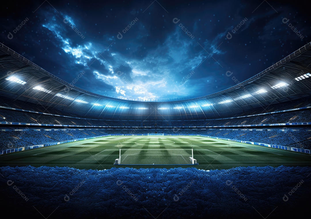 Retrato realista de campo de futebol