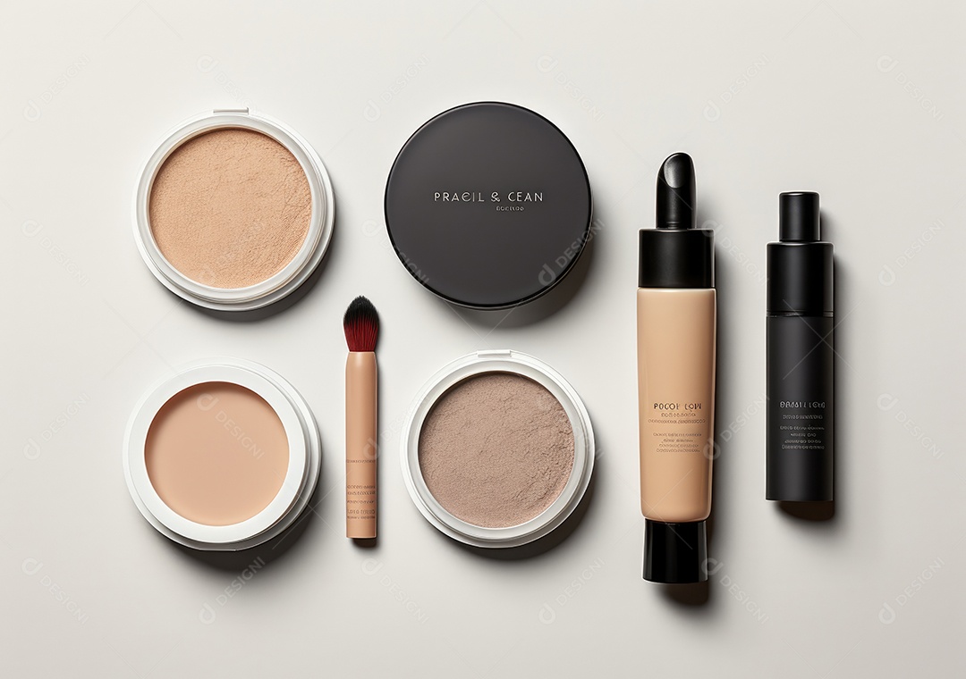 Pacotes de simulação de garrafas cosméticas.