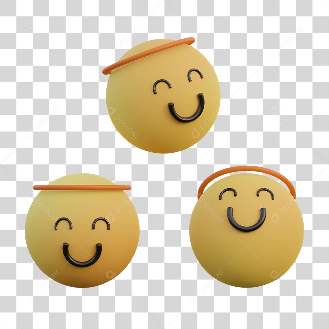 Emoji 3D Santo Elemento Para Composição PNG Transparente