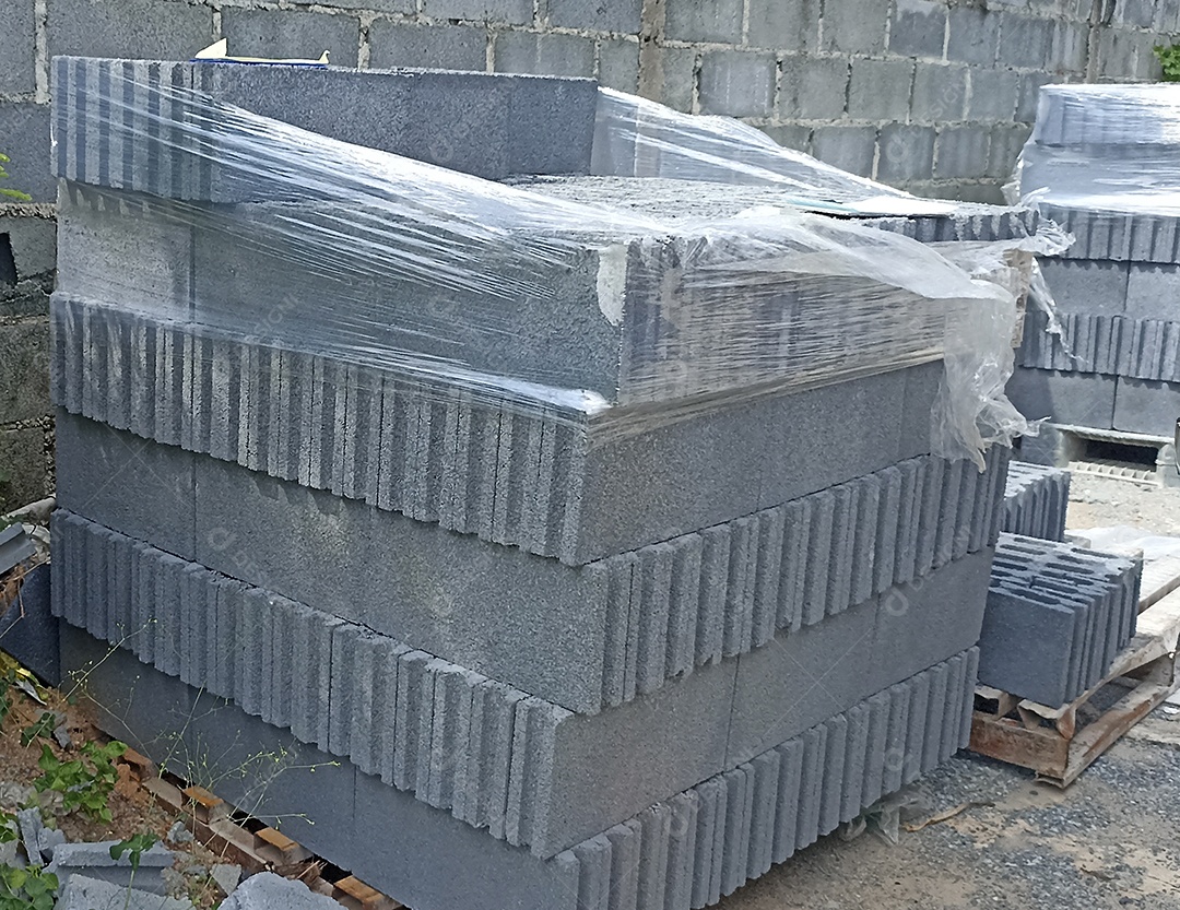 Blocos de tijolos comumente usados ​​na construção de casas