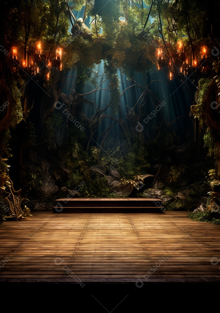 Fundo detalhado de folhagens e plantas, cenas rústicas e interiores