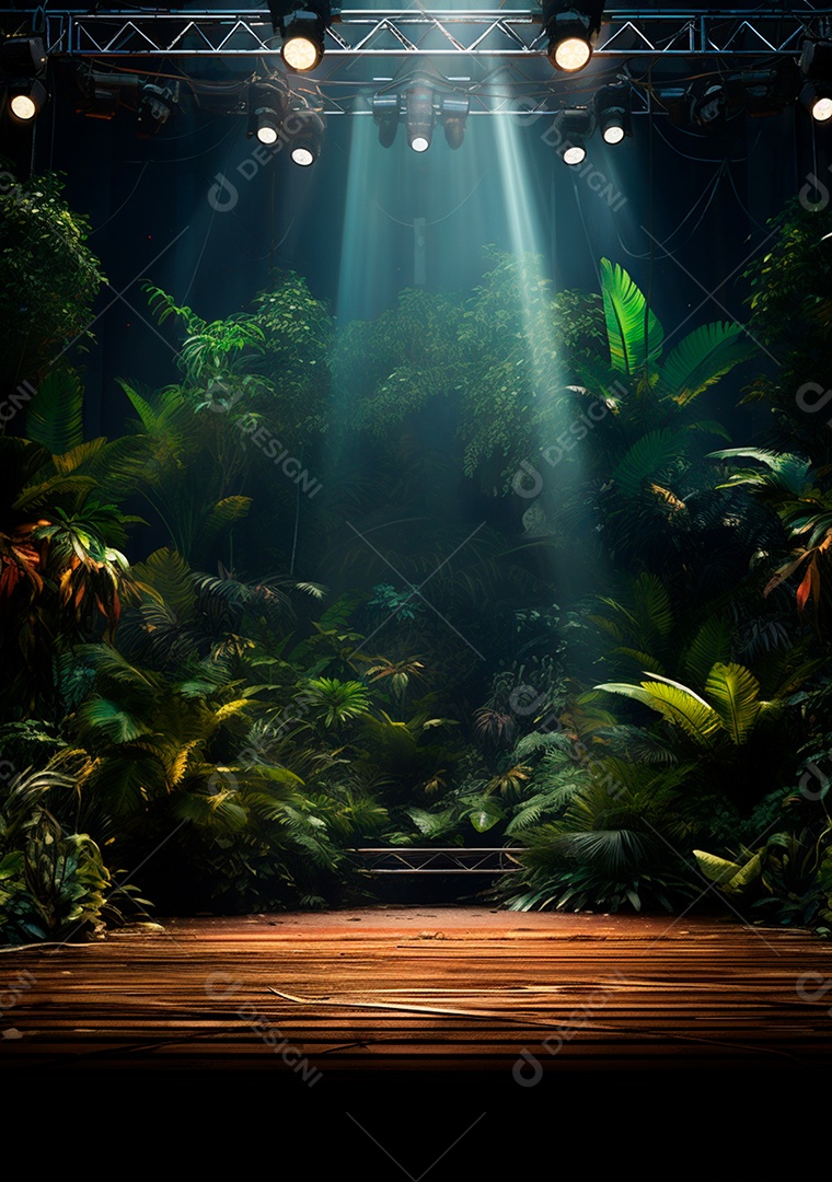 Fundo detalhado de folhagens e plantas, cenas rústicas e interiores