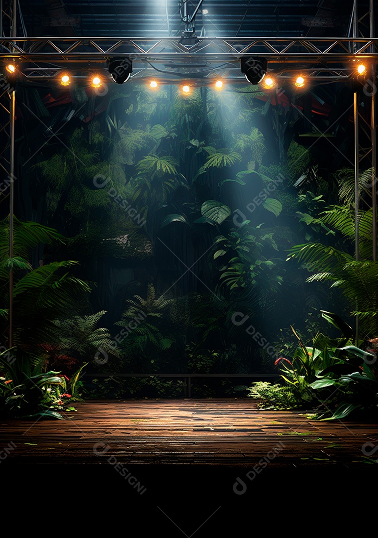 Fundo detalhado de folhagens e plantas, cenas rústicas e interiores