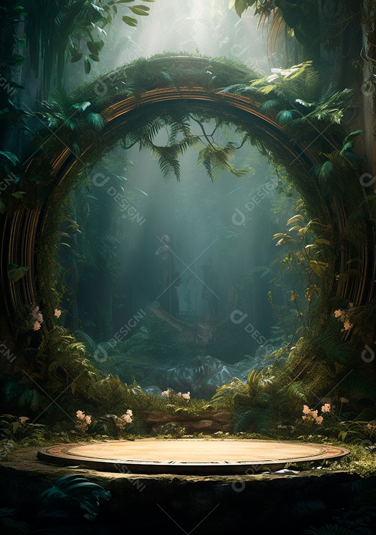 Fundo detalhado de folhagens e plantas, cenas rústicas e interiores