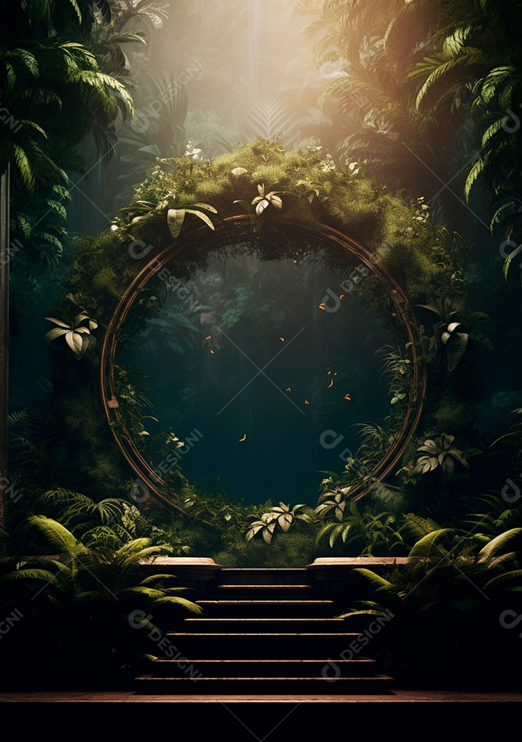 Fundo detalhado de folhagens e plantas, cenas rústicas e interiores