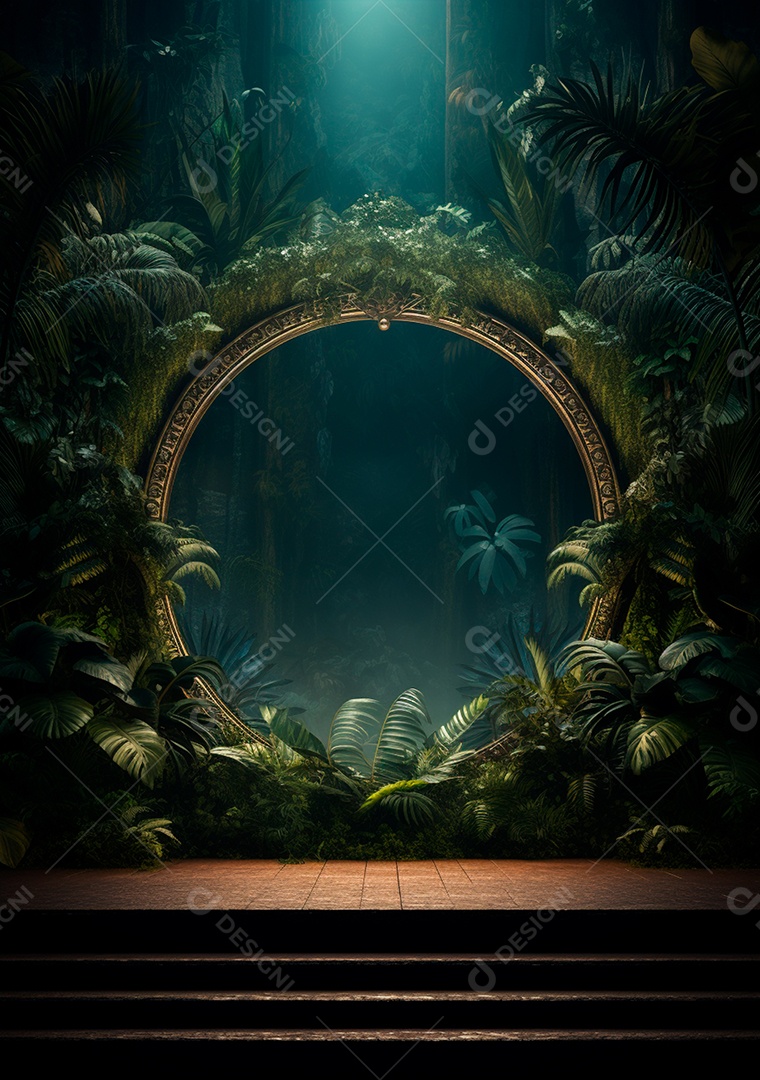 Fundo detalhado de folhagens e plantas, cenas rústicas e interiores