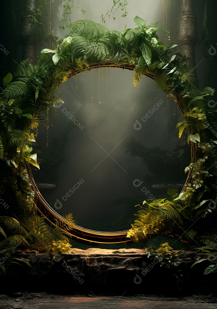 Fundo detalhado de folhagens e plantas, cenas rústicas e interiores