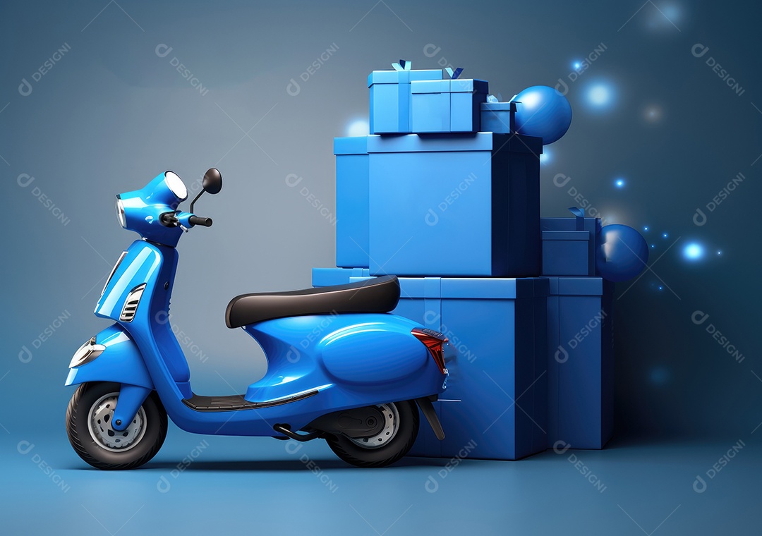 Entrega de serviço de correio. Design de conceito criativo. 3D realista