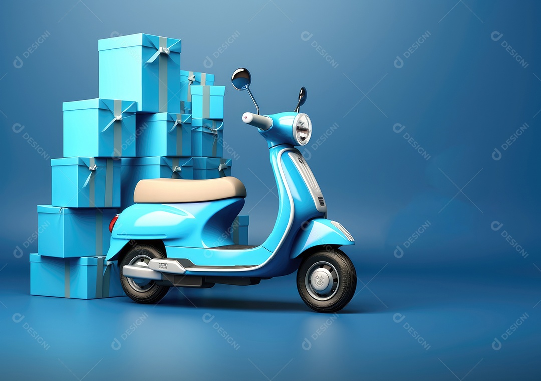 Entrega de serviço de correio. Design de conceito criativo. 3D realista