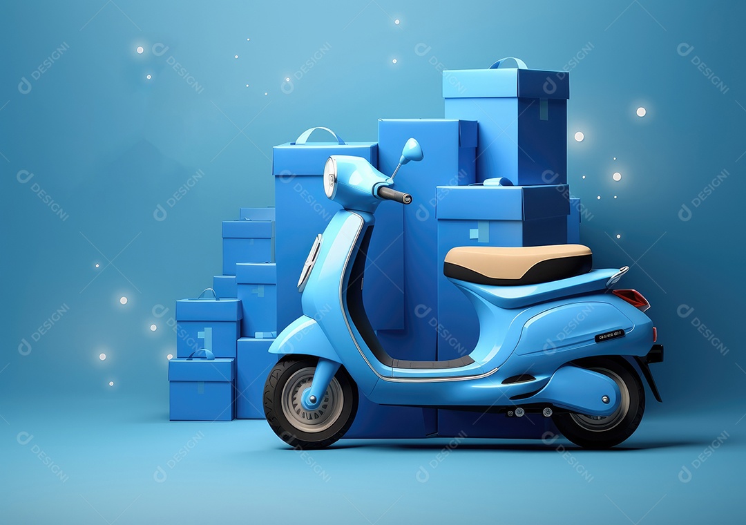 Entrega de serviço de correio. Design de conceito criativo. 3D realista