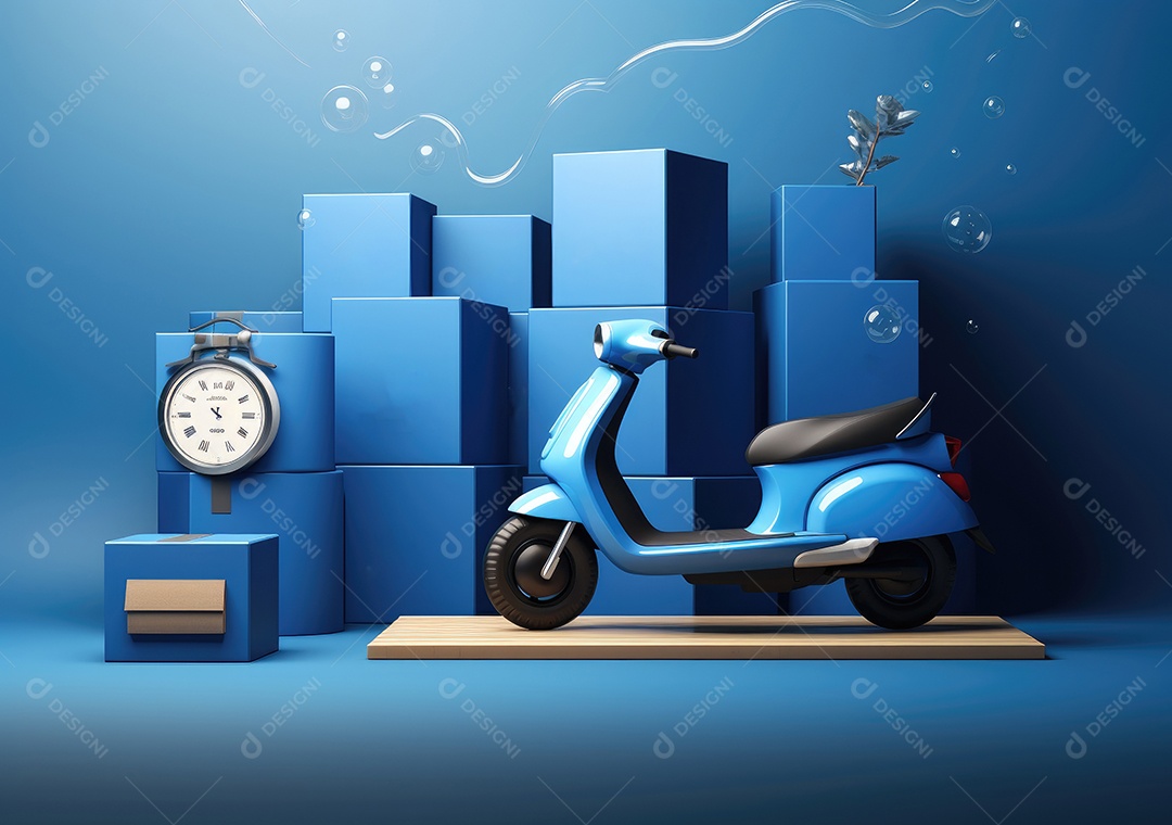 Entrega de serviço de correio. Design de conceito criativo. 3D realista