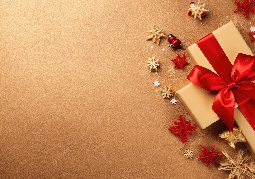 Fronteira de Natal e ano novo com ramos de abeto e decoração