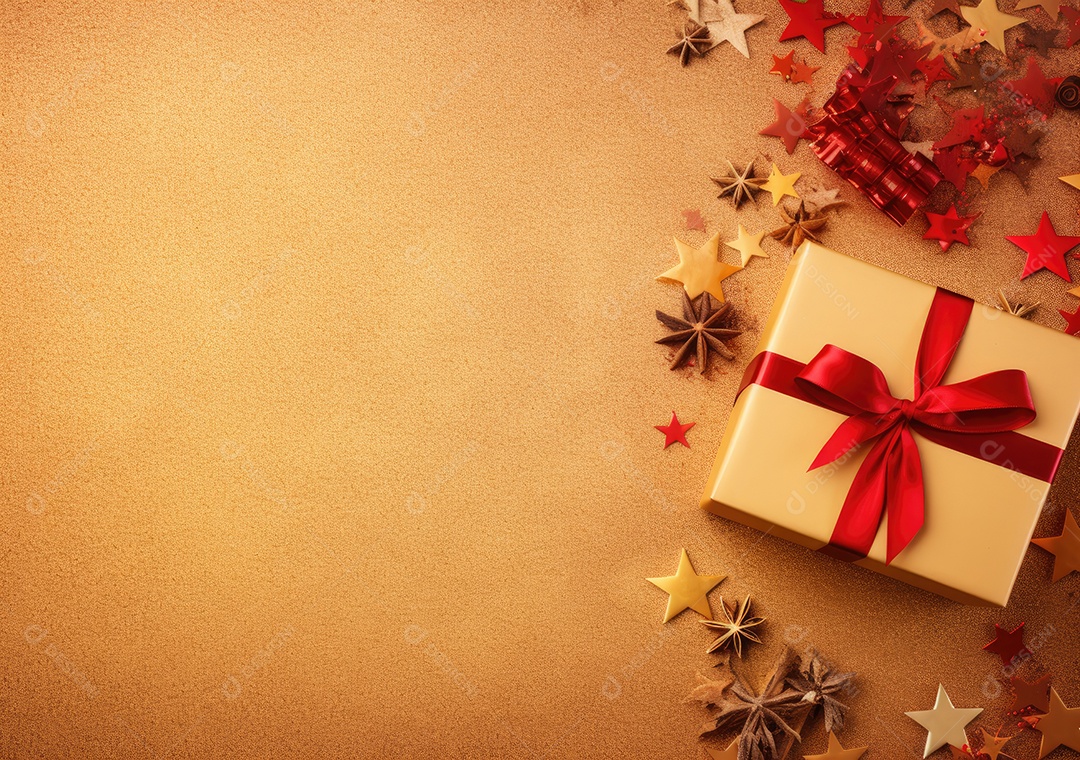 Fronteira de Natal e ano novo com ramos de abeto e decoração