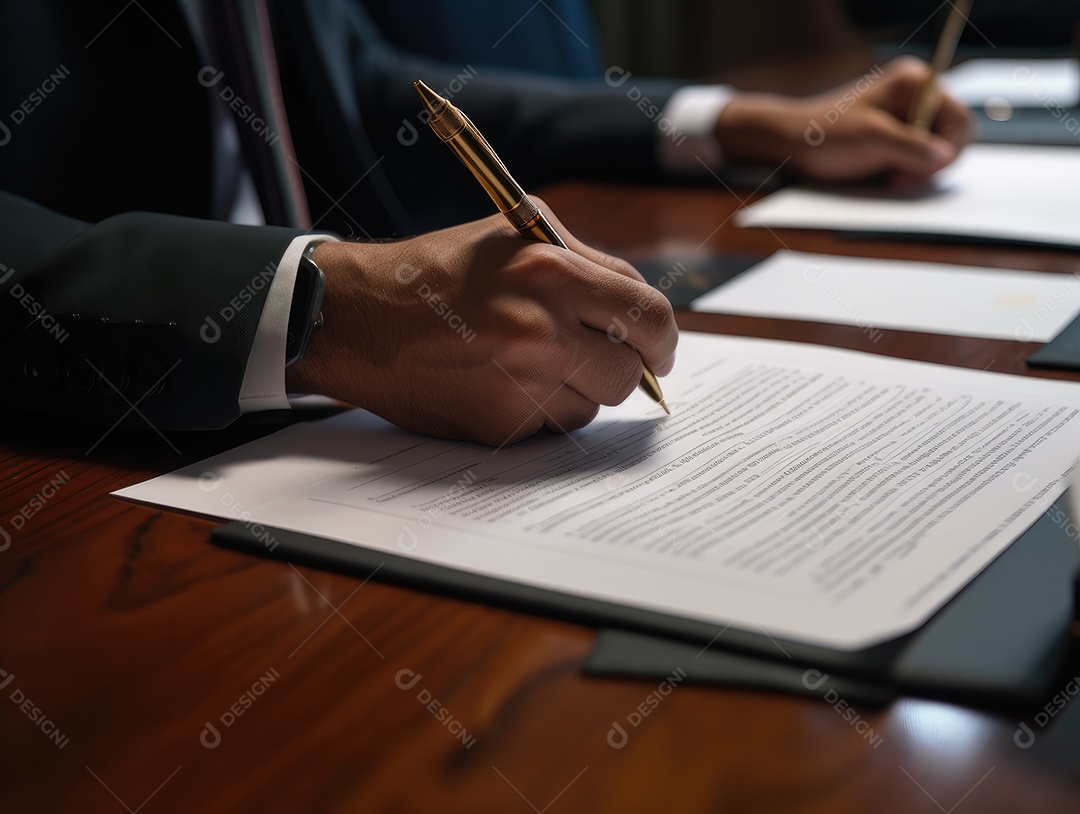 Mãos de empresários que trabalham com documentos, equipe de negócios