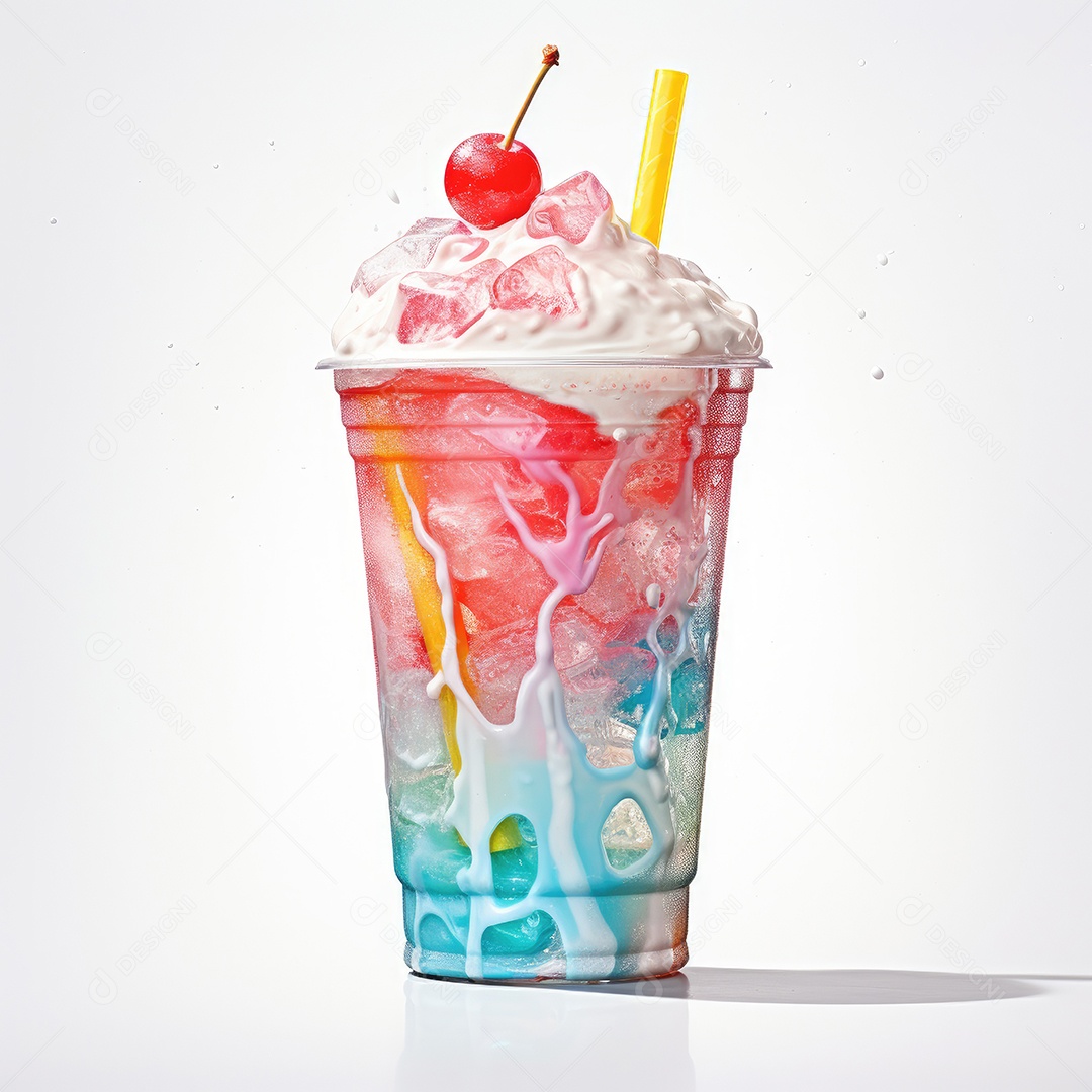 Copo de sorvete sobre fundo isolado