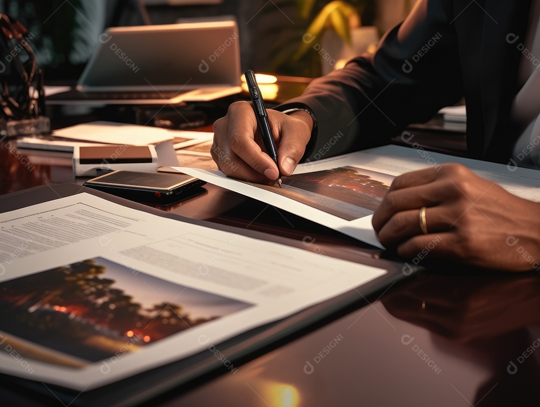 Mãos de empresários trabalhando com documentos, Equipe de empresários trabalhando juntos no escritório da sala de reuniões