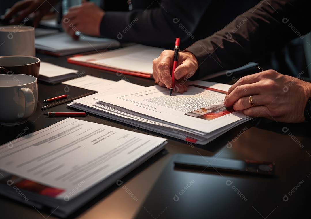 Apresentação de negócios, empresário fazendo uma apresentação no escritório