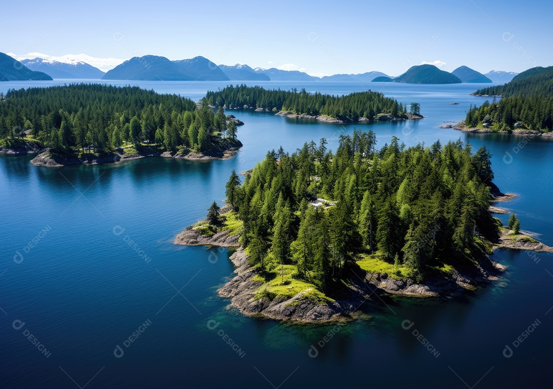 Vista aérea do lago, lago no nascer do sol da manhã. Ecossistemas de água doce, zonas húmidas e protecção ambiental.