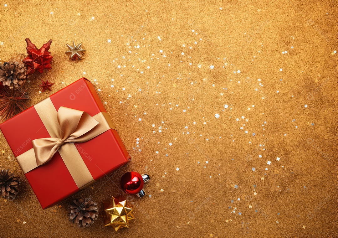 Fronteira de Natal e ano novo com ramos de abeto e decoração