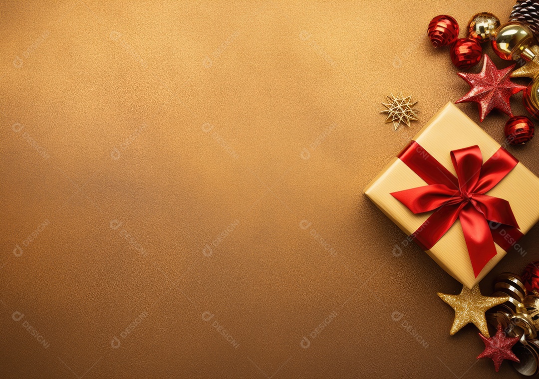 Fronteira de Natal e ano novo com ramos de abeto e decoração