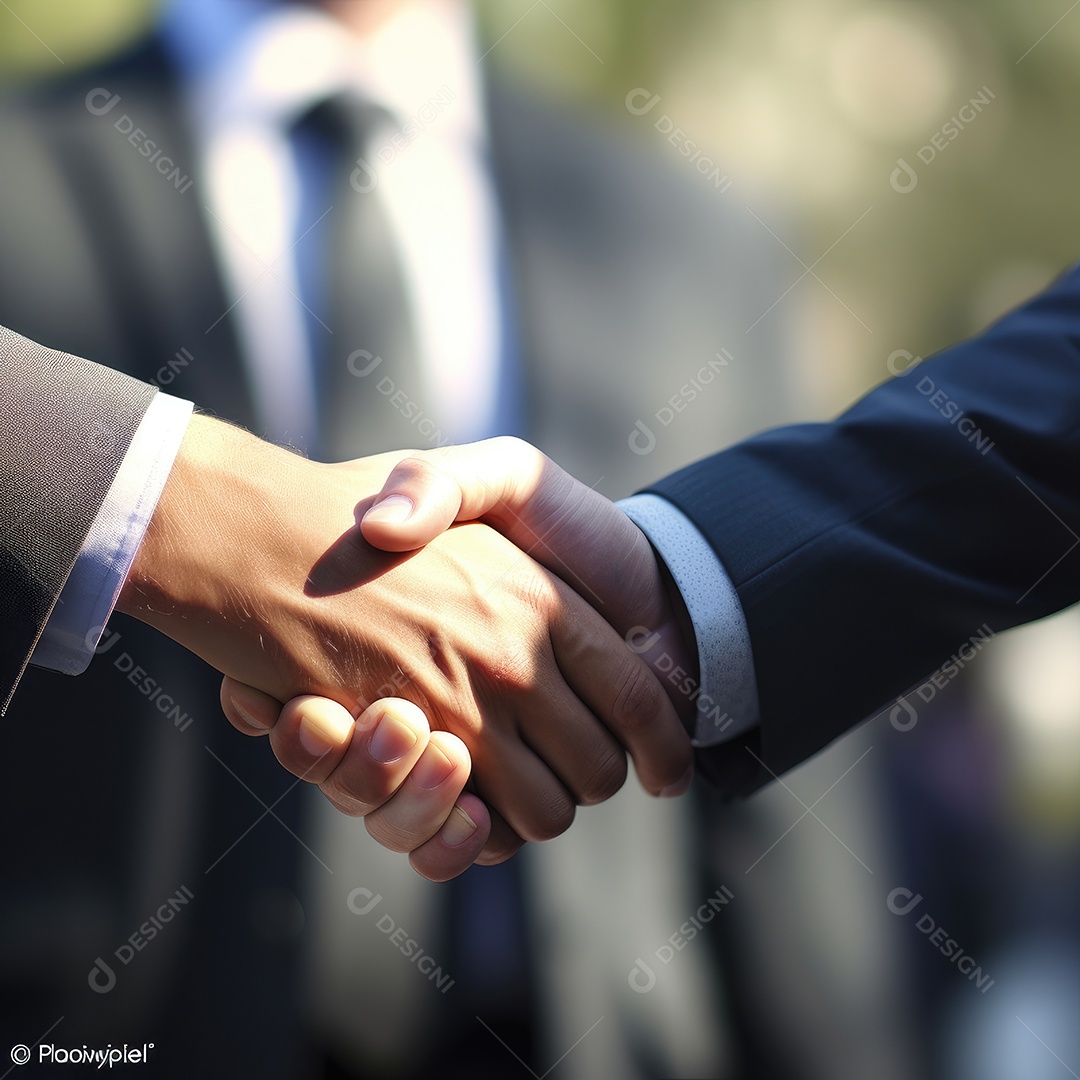 Pessoas de negócios apertando as mãos, terminando a reunião. Bem-sucedido