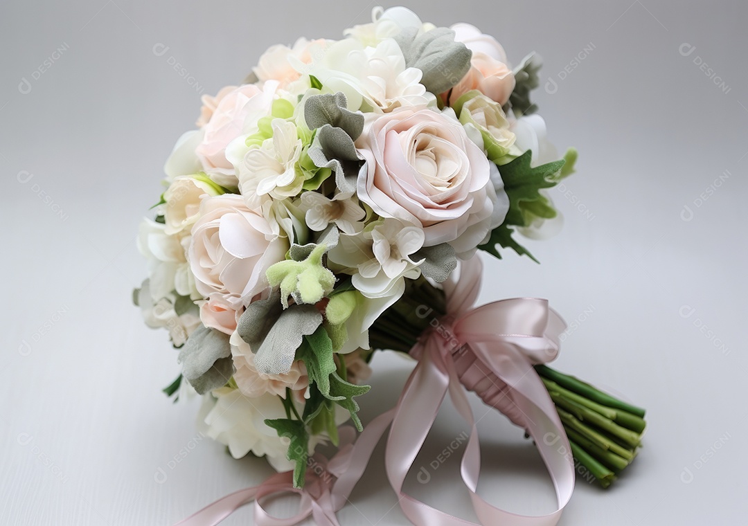 Buquê de rosas para o casamento. Flor na lapela do noivo. Acessórios de casamento de flores naturais. Dia do casamento.