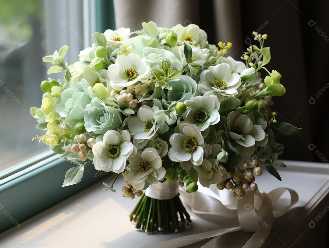 Buquê de rosas para o casamento. Flor na lapela do noivo. Acessórios de casamento de flores naturais. Dia do casamento.