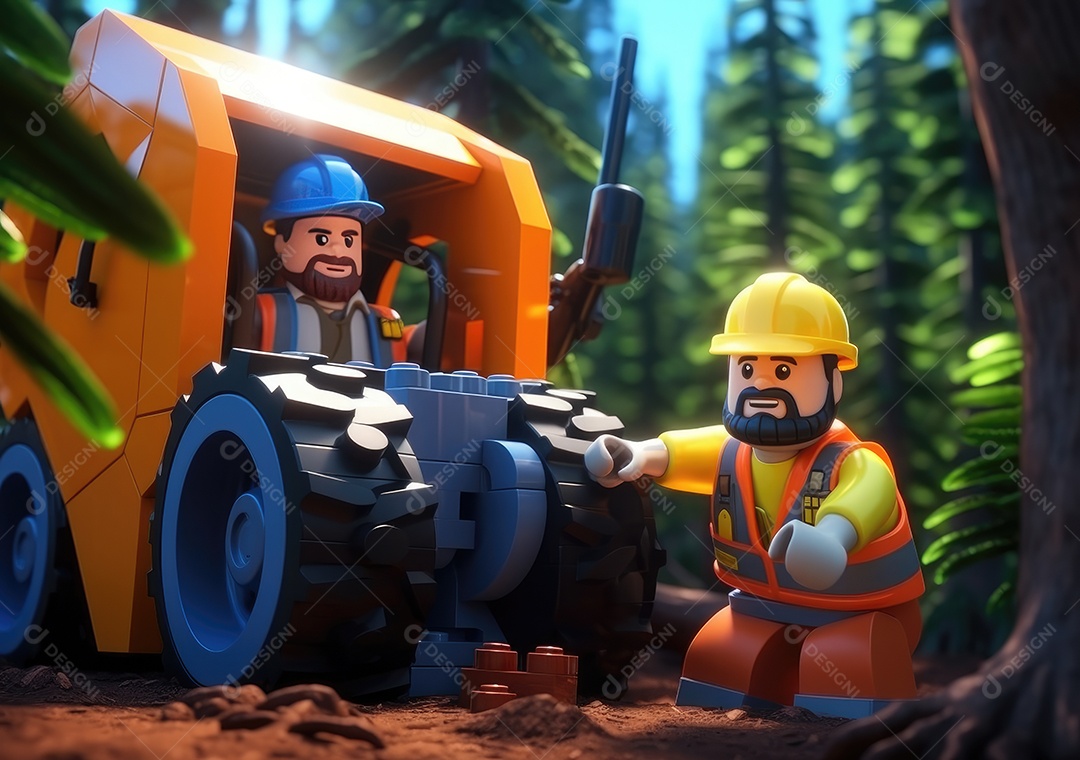 Pôster do dia do trabalho com personagem de desenho animado 3D em estilo brinquedo.