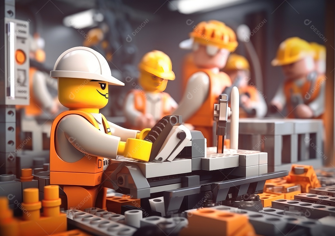 Pôster do dia do trabalho com personagem de desenho animado 3D em estilo brinquedo.