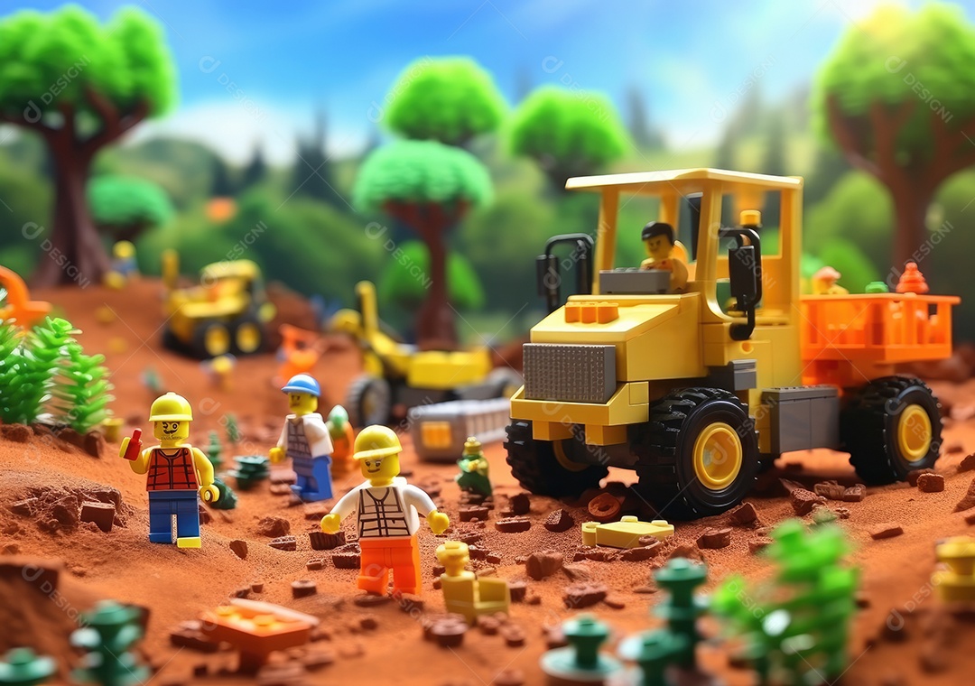 Pôster do dia do trabalho com personagem de desenho animado 3D em estilo brinquedo.