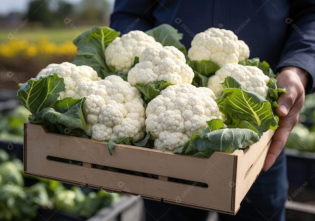 Pessoa agricultor ao lado de suas colheita