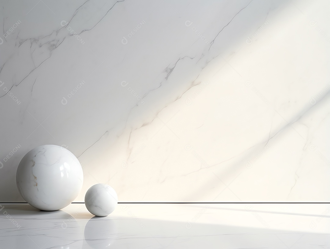 Mesa de mármore branco abstrato com decoração e fundo de espaço de cópia, montagem de produto