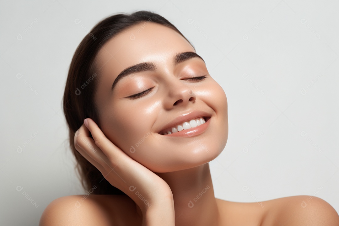 Linda mulher em procedimentos estéticos