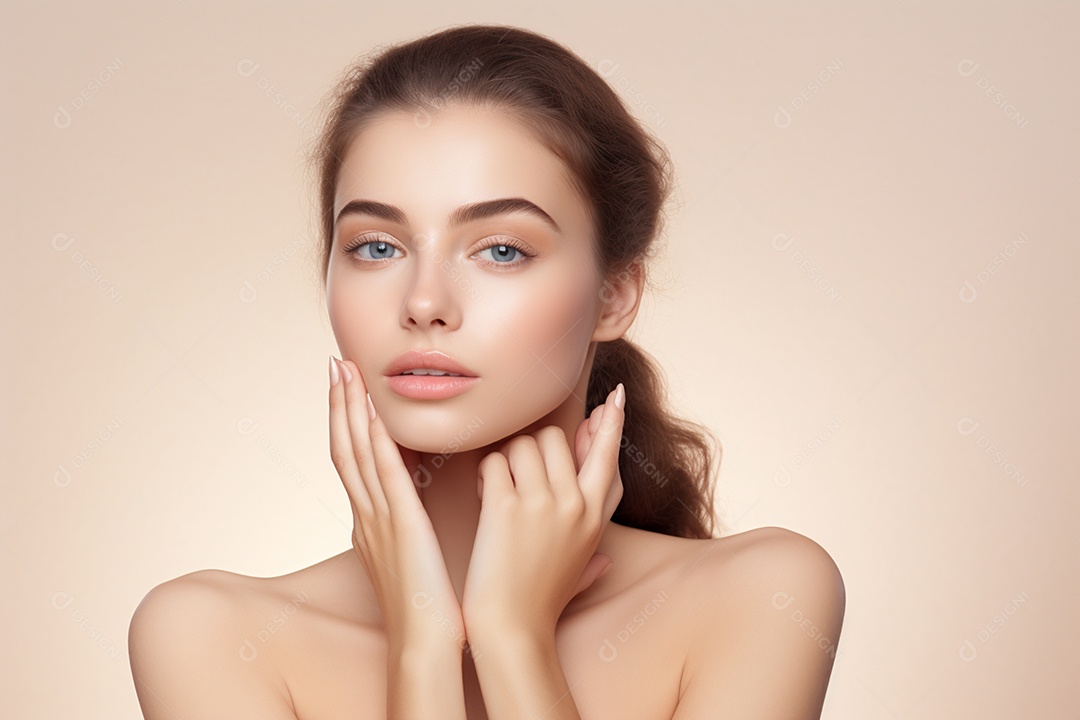 Linda mulher em procedimentos estéticos