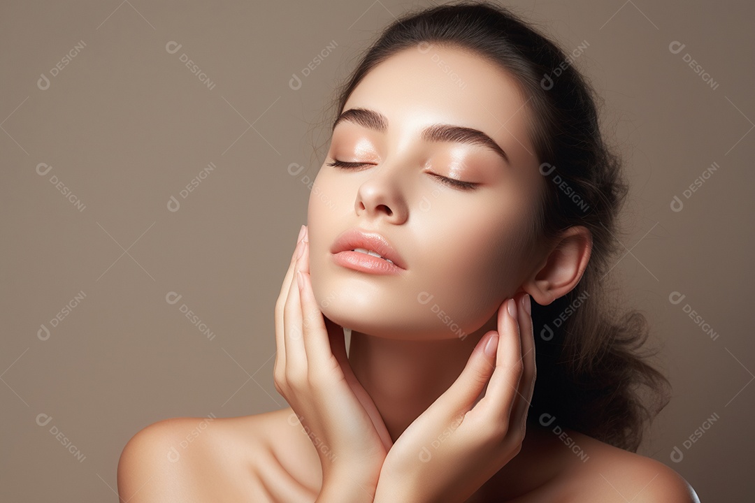 Linda mulher em procedimentos estéticos